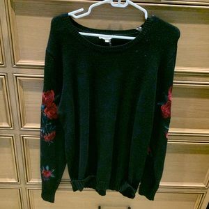 Black sweater with sleeve detail